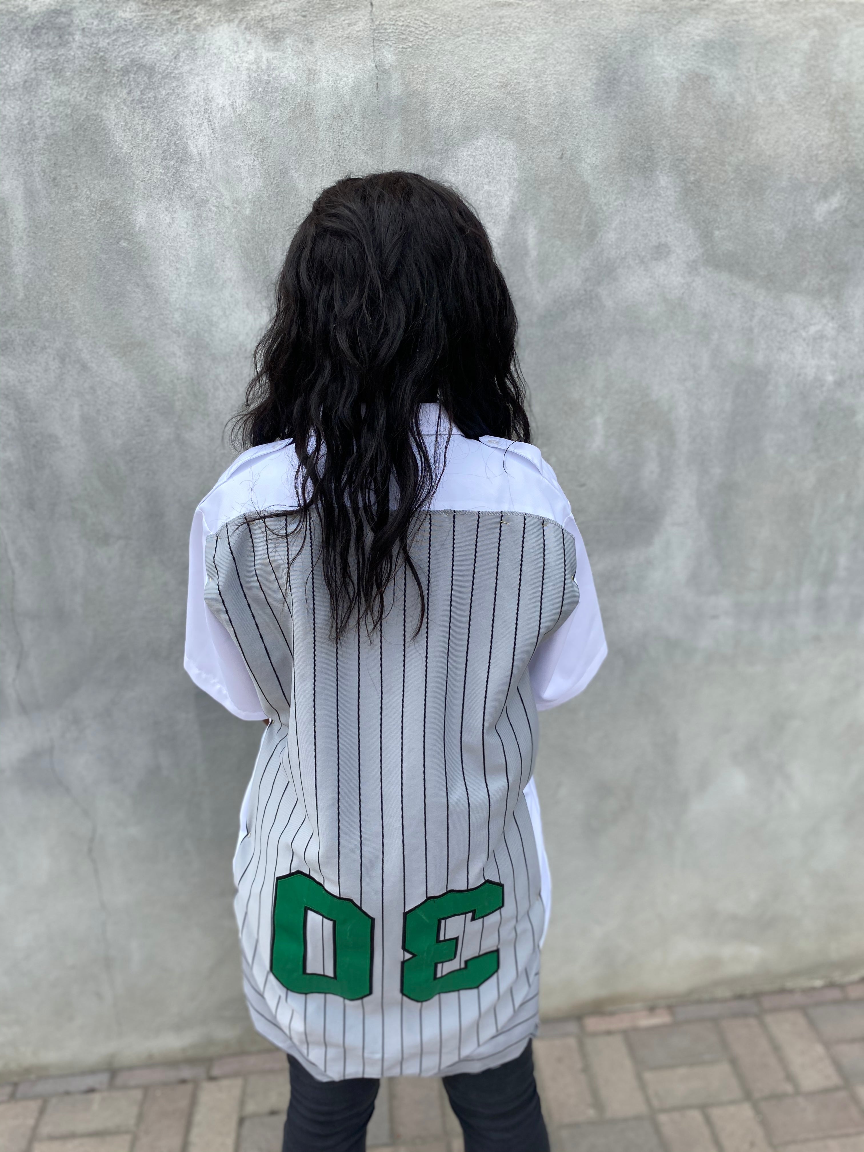 Pinstripe Baseball Button-Up