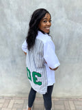 Pinstripe Baseball Button-Up